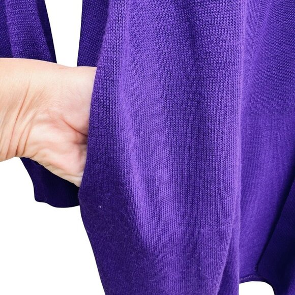 VFC7 Originales Vintage Womens Purple Open Front Embroidered Sequin Cardigan XL - Picture 6 of 12